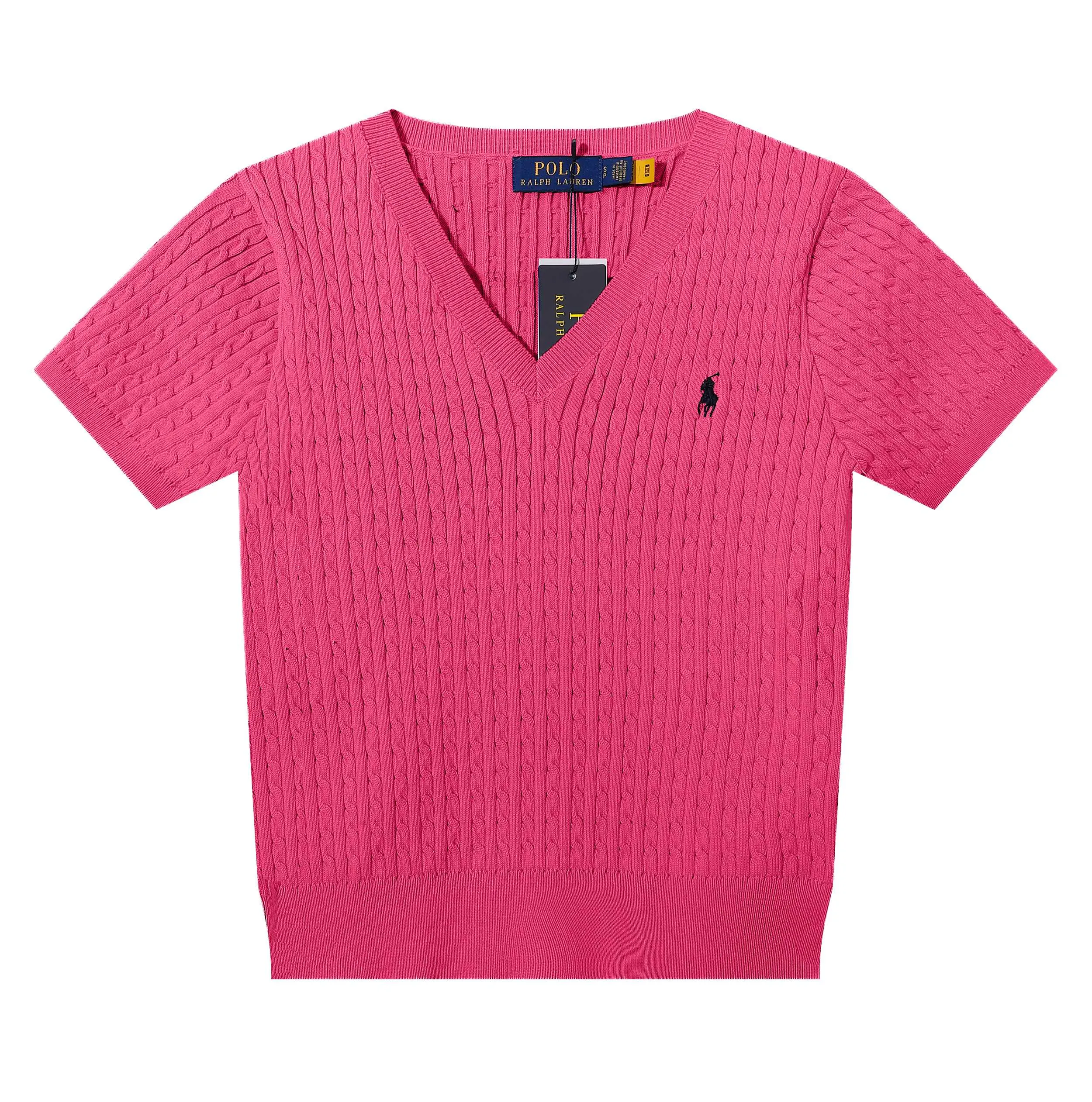 🅿️138 L38 #Ralph Lauren•New V-neck small logo embroidered short-sleeved bottoming knitted sweater ✅✅✅ Ready in stock Focus on quality Feel free to compare Evergreen models that are not off the shelves Bosses can rest assured to sell Size: S M L